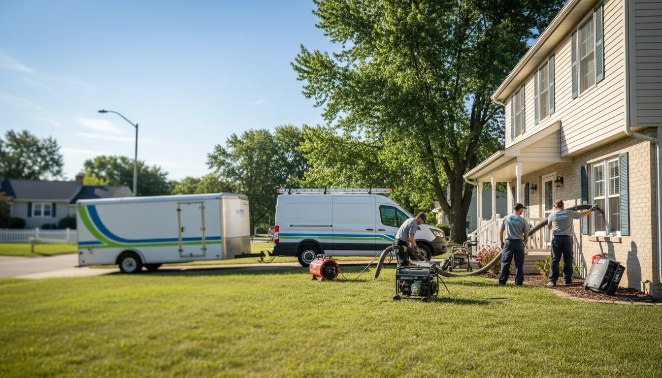 Flooded Basement Restoration And Cleanup With Repair in Vandalia, IL near me
